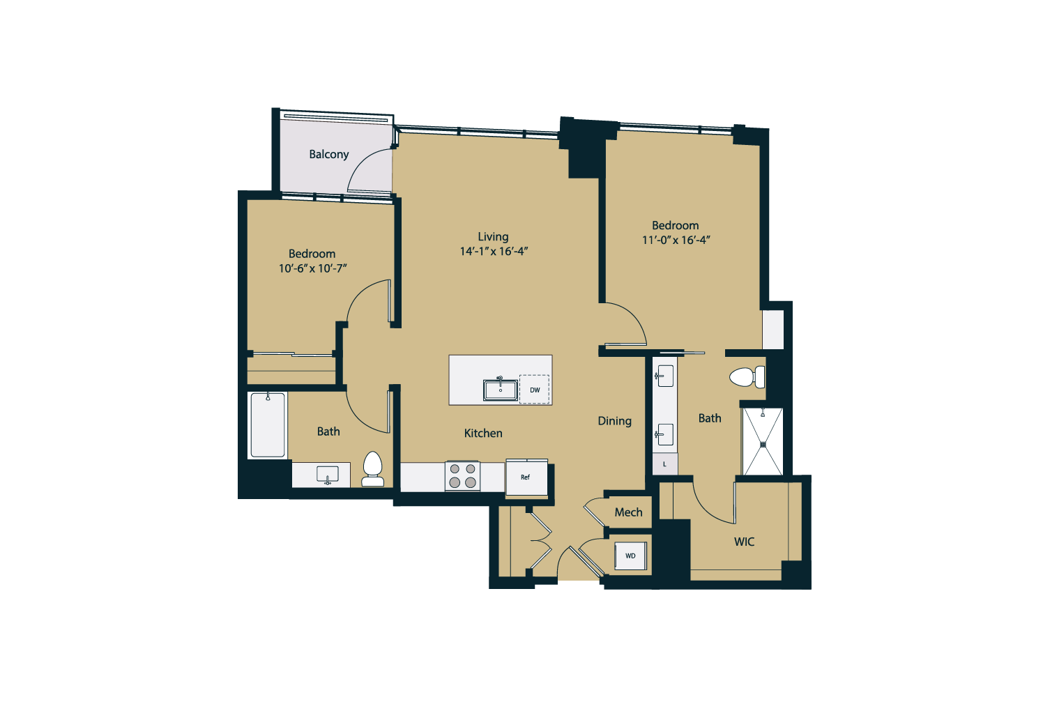 Floor plan layout diagram for B1